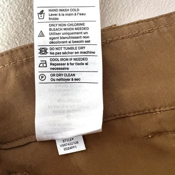 Vince Mid Rise Fluid Cargo Trouser Pants Nile Tan Women's 6 Wide Leg Pockets - Picture 8 of 8